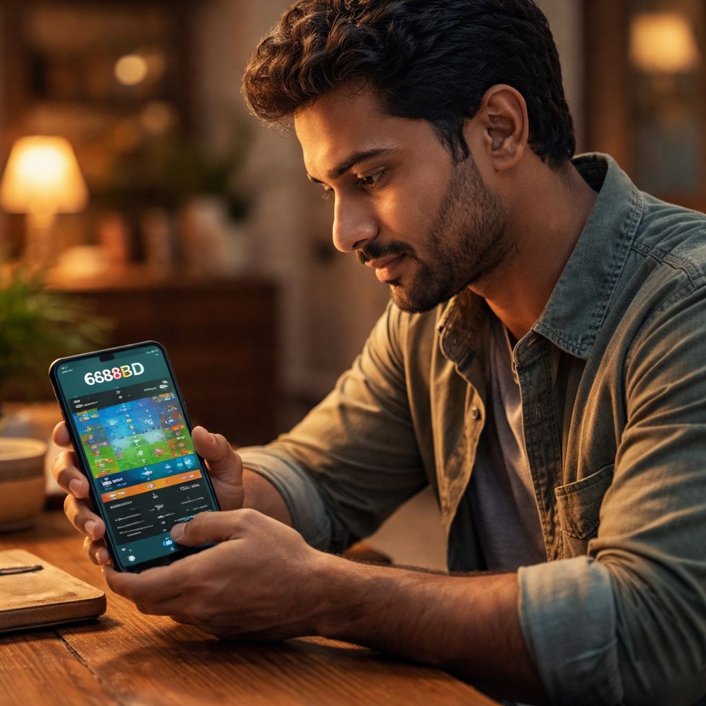 মোবাইলে 688BD ক্যাসিনো গেমস উপভোগ করছে বাংলাদেশি খেলোয়াড়